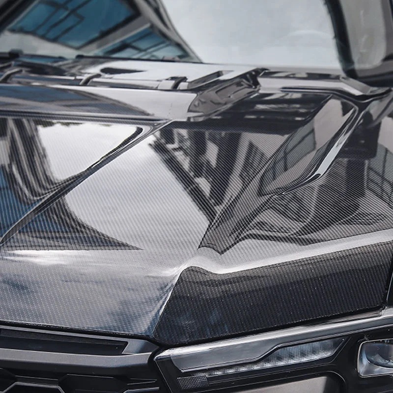 For  Ranger Raptor 2023-2025 Modified Carbon Fiber Engine Cover Bonnet Hood Body Kit Car Accessories
